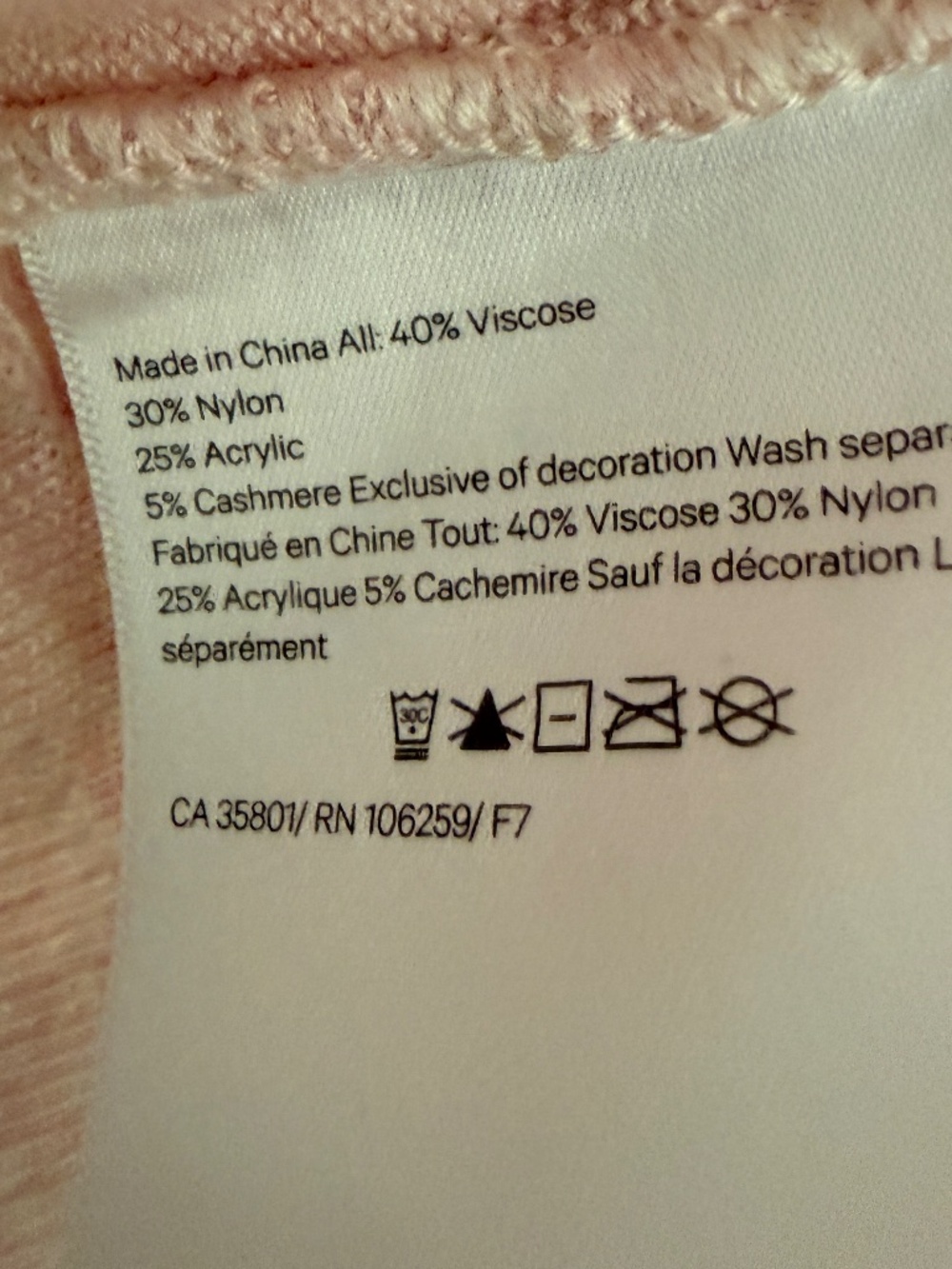 Lululemon Blush Pink Cashmere Blend Hooded Open Cardigan |‎ Size 6 - Picture 12 of 13